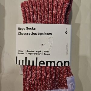 lululemon athletica Red and White Ragg Socks